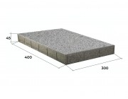 Плитка тротуарная "Новый формат" 40*30*4,5 (штука) серая 