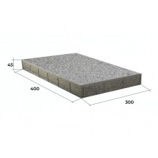 Плитка тротуарная "Новый формат" 40*30*4,5 (штука) серая  Плитка тротуарная "Новый формат" 40*30*4,5 (штука) серая