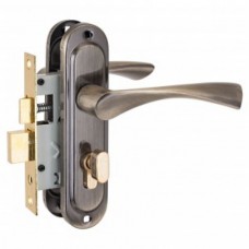 Замок врезной 103/50В вертушка с ручкой латунь