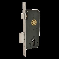 Замок врезной КЗВ 102 (85мм) 40мм хром без ц/мех б/руч