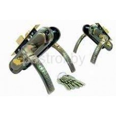 Замок врезной 132/50В с ручкой бронза                             