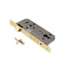 Замок врезной 2600 G золото без цилиндрового механизма, без ручки