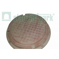 Люк полимер. зеленый/коричневый  малый круглый (диам. 460мм)