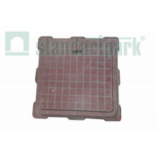 Люк полимер. серый/коричн  квадрат  ( 460*460мм)