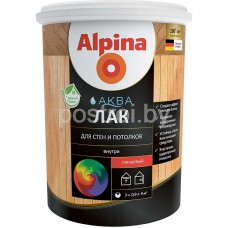 Лак акриловый Alpina Аква Лак для стен и потолков 2.5л глянец Лак акриловый Alpina Аква Лак для стен и потолков 2.5л глянец
