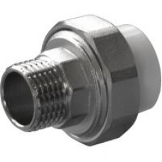 PPRC Разъемная муфта с наружной резьбой 20х1/2 мм                            PPRC Разъемная муфта с наружной резьбой 20х1/2 мм