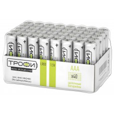 Элемент питания Трофи Эко LR03/ААА-40 bulk                                     Элемент питания Трофи Эко LR03/ААА-40 bulk