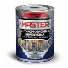 Грунт-эмаль по ржавчине 3 в 1 молотковая черный 0.9 л Master 