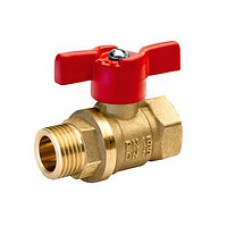 Кран шаровой  DN20 PN1.6 вода г-г ручка/бабочка Кран шаровой  DN20 PN1.6 вода г-г ручка/бабочка