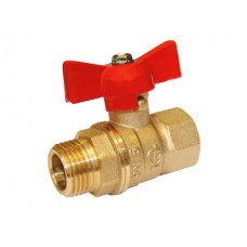 Кран шаровой  DN15 PN1.6 вода г-ш ручка бабочка                         Кран шаровой  DN15 PN1.6 вода г-ш ручка бабочка