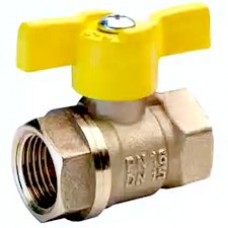 Кран шаровой DN15 PN1.6 газ ручка бабочка гайка-гайка      Кран шаровой DN15 PN1.6 газ ручка бабочка гайка-гайка