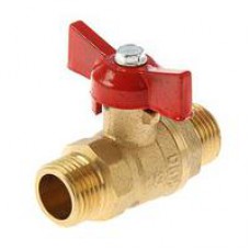 Кран шаровой DN15 PN1.6 вода наружняя резьба ручка бабочка  Кран шаровой DN15 PN1.6 вода наружняя резьба ручка бабочка