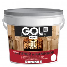Краска для печей и каминов красно - коричневая Golexpert 1кг Краска для печей и каминов красно - коричневая Golexpert 1кг