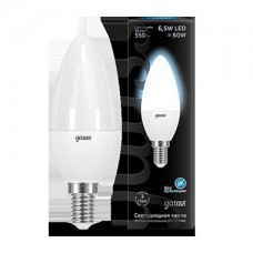 Лампа светодиодная 6.5W E27 4100K Gauss LED Candle 103102207                   Лампа светодиодная 6.5W E27 4100K Gauss LED Candle 103102207