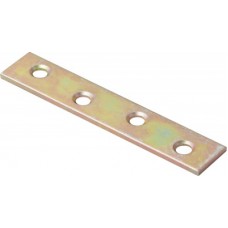 Пластина соединительная узкая 100x15/2 желтый цинк Пластина соединительная узкая 100x15/2 желтый цинк