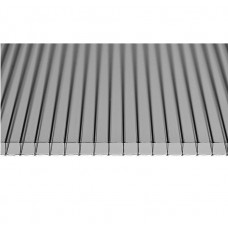 Поликарбонат сотовый 6 мм серый, (лист 2,1м*6м)