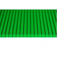 Поликарбонат сотовый 6 мм зеленый,  (лист 2,1м*6м)
