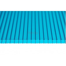 Поликарбонат сотовый 4 мм бирюза,  (лист 2,1м*6м)