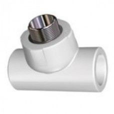 PPRC Тройник 32х3/4 мм наружная резьба  PPRC Тройник 32х3/4 мм наружная резьба