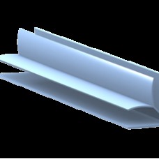 Профиль наружный ПВХ голубой