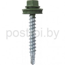 Саморез кровельный 5,5х19мм RAL 6005 (темно-зеленый) (уп50шт) Саморез кровельный 5,5х19мм RAL 6005 (темно-зеленый) (уп50шт)