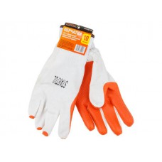 Перчатки х/б с латекс покрытием усел. (обливная ладонь) размер №10