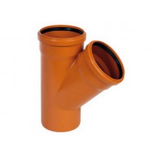 Тройник ПП 110*110*45° для наружной канализации Тройник ПП 110*110*45° для наружной канализации