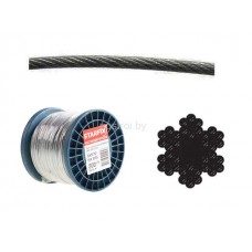 Трос стальной оцинкованный М6 DIN 3055 (бухта 100м) STARFIX           Трос стальной оцинкованный М6 DIN 3055 (бухта 100м) STARFIX