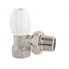 Вентиль радиаторный регулируемый угловой латунно никелированный 3/4 Вентиль радиаторный регулируемый угловой латунно никелированный 3/4